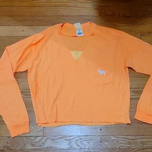 Womens size small pink by victorias secret long sleeve crop